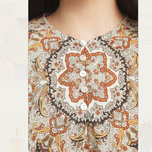 Warm NY Veronique Silk Patterned Blouse - Picture 3 of 9